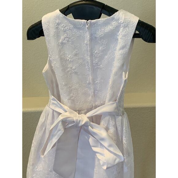 Flower Girl Communion Dress Size 10 Swea’ Pea & Lilli Girls White Fancy - Picture 7 of 11